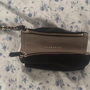 Givenchy Antigona Wristlet  Black and Tan Clutches with Elegant Design